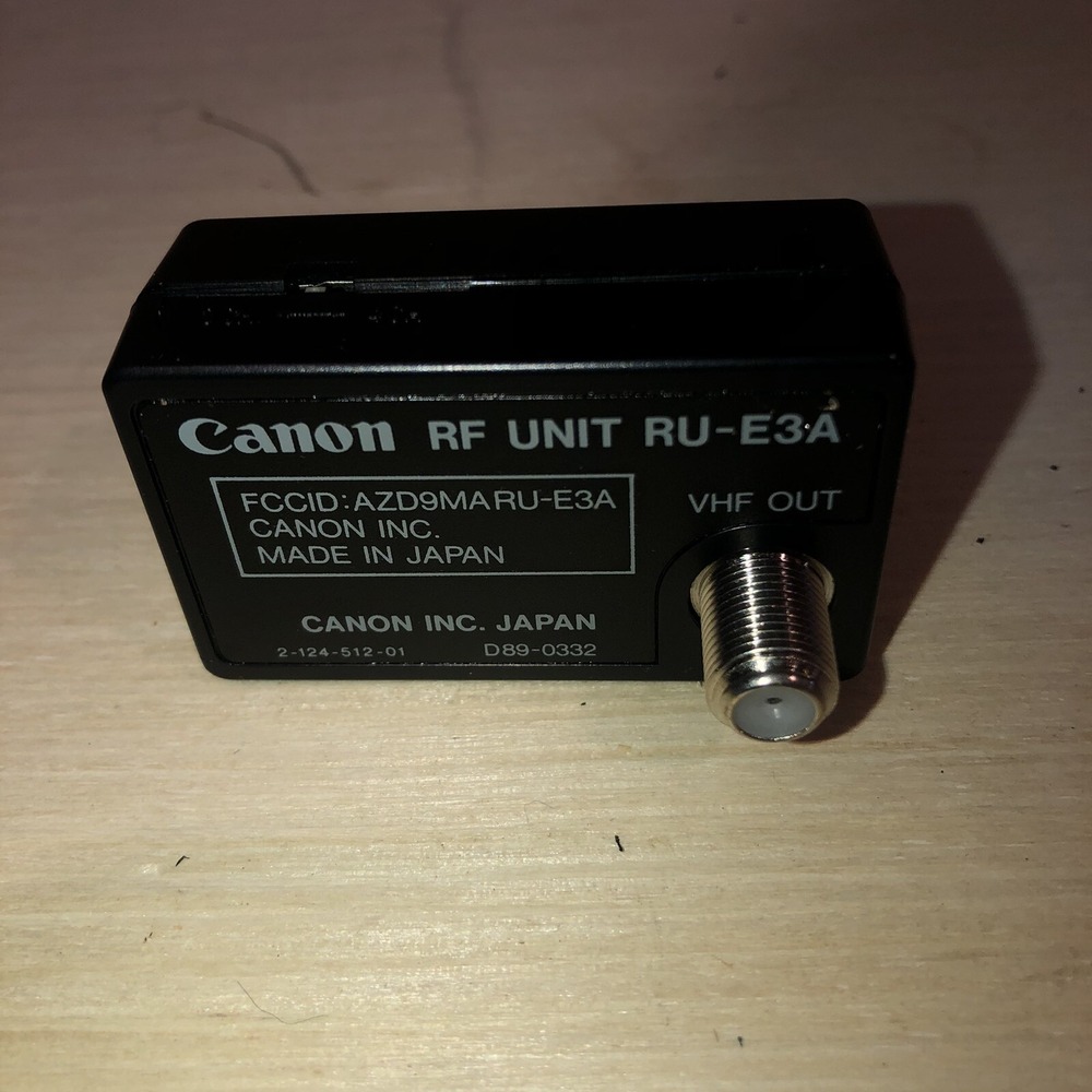 NEW CANON RF UNIT RU-E3A VHF CHANNEL 3 4 SWITCH RFU CAMCORER ADAPTER